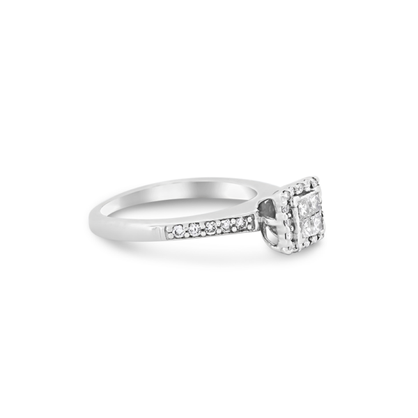 Invisible-Set Princess Cut Ring