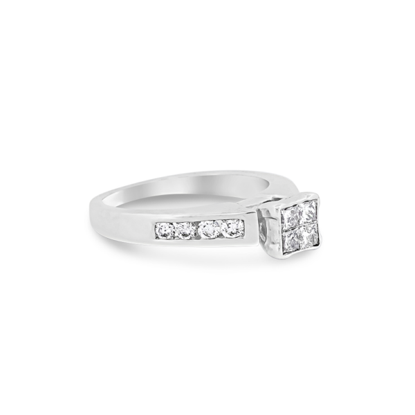 Invisible-Set Princess Cut Ring