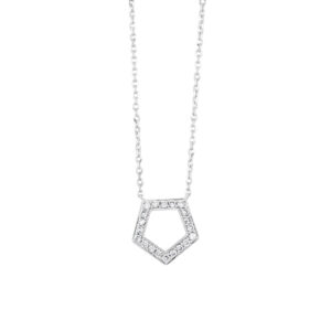 Diamond Pentagon Necklace