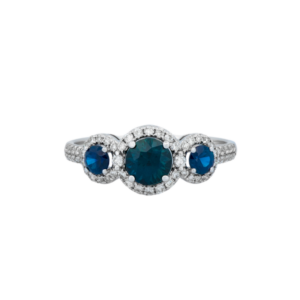 Sapphire & Diamond Trinity Ring