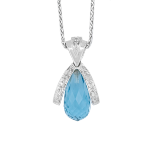 Briolette Topaz & Diamond Necklace