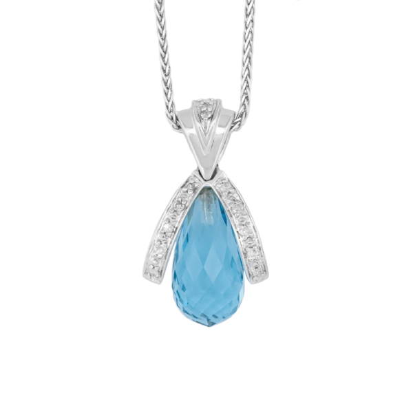 Briolette Topaz & Diamond Necklace