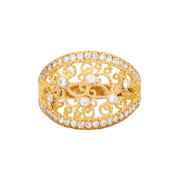 Ornate Cubic Filigree Ring