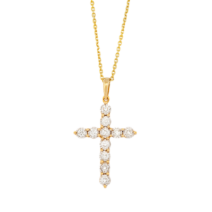 Gold & Diamond Cross Necklace