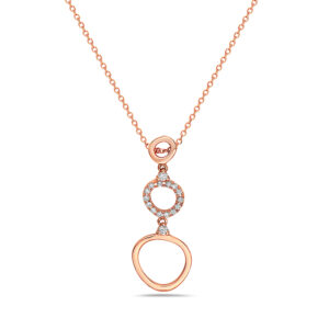 Rose Gold Diamond Drop Necklace