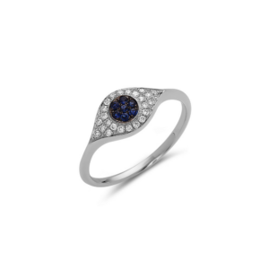 Sapphire & Diamond Eye Ring