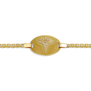 Gold Medical Alert Bracelet