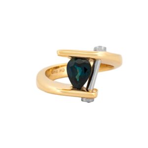 Abstract Sapphire & Diamond Ring
