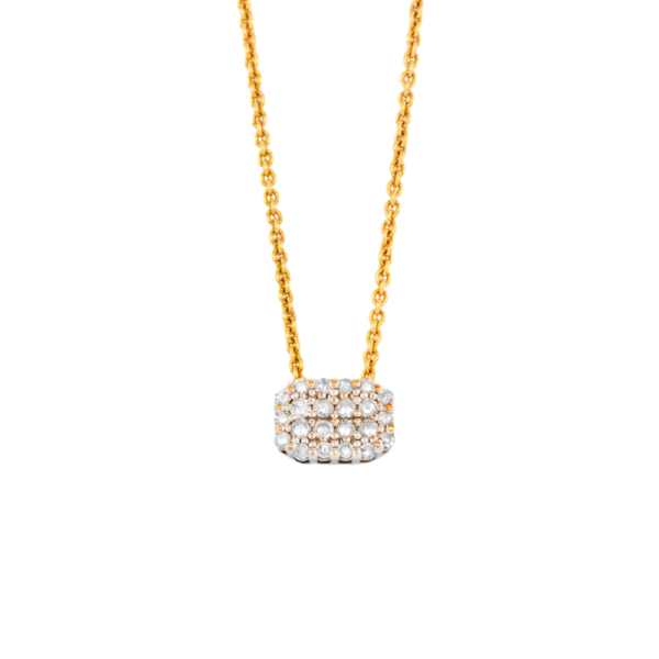 Slider Diamond Cluster Necklace