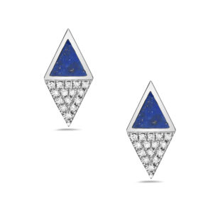 Lapis & Diamond Stud Earrings