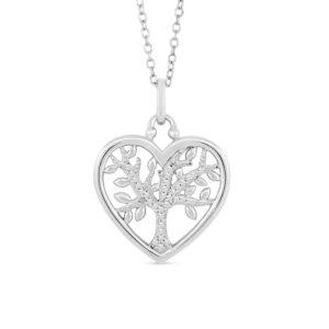 Sterling Tree of Life Diamond Necklace