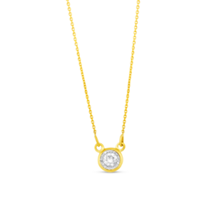 Gold & Diamond Solitaire Necklace