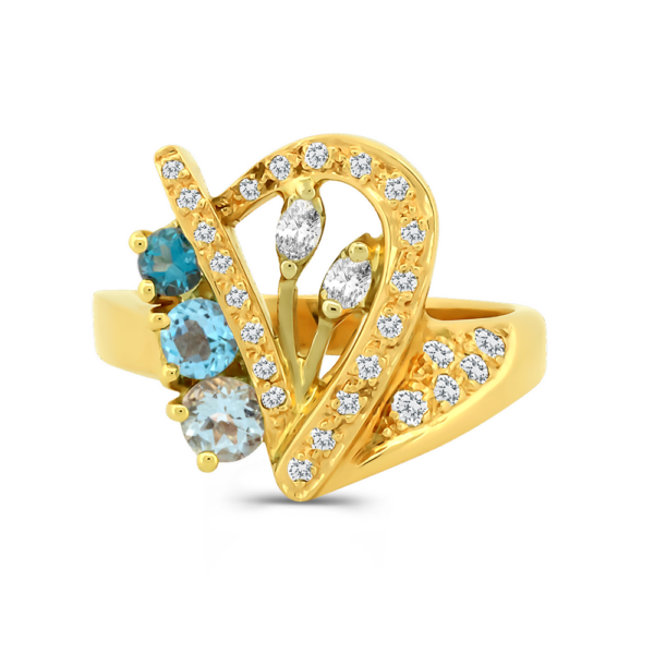 Gemstone & Diamond Cocktail Ring