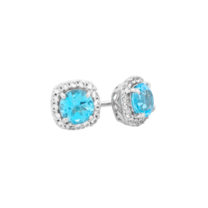 Sterling Blue Topaz Studs