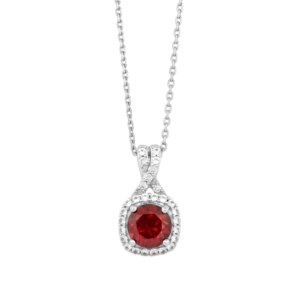 Sterling Garnet Necklace