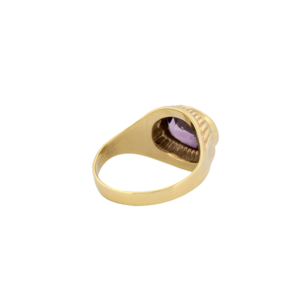 Bezel-Set Amethyst Ring