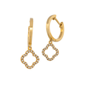 Gold & Diamond Dangle Earrings