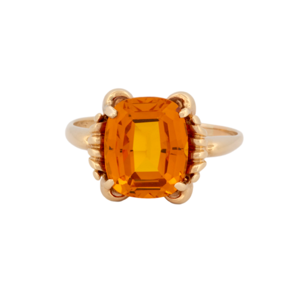 Orange Topaz Cocktail Ring