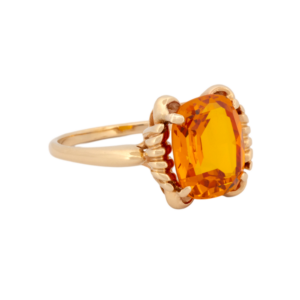 Orange Topaz Cocktail Ring