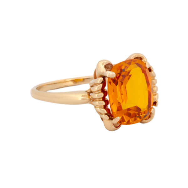 Orange Topaz Cocktail Ring