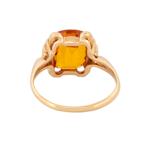 Orange Topaz Cocktail Ring