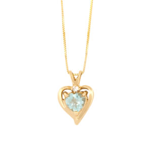Blue Stone Heart Necklace