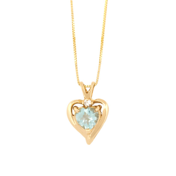 Blue Stone Heart Necklace