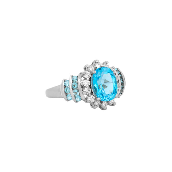 Gemstone & Diamond Cluster Ring