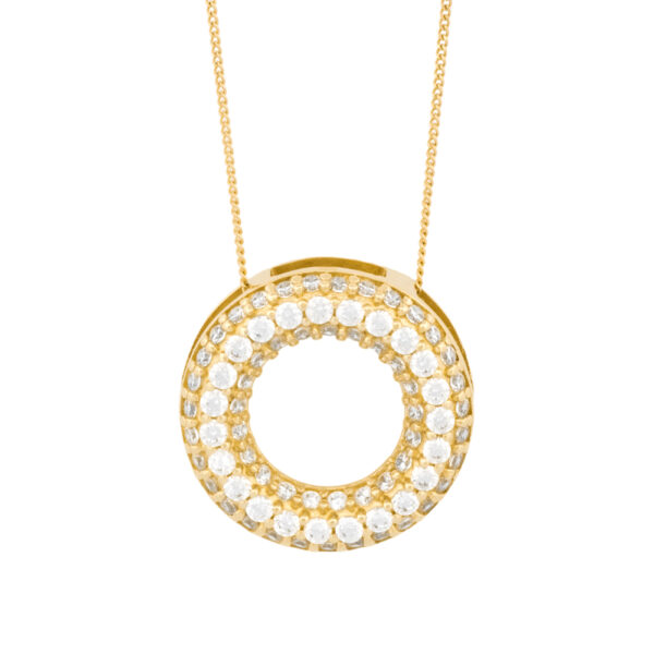 14k Gold CZ Necklace