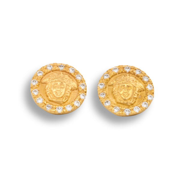 Medusa CZ Stud Earrings