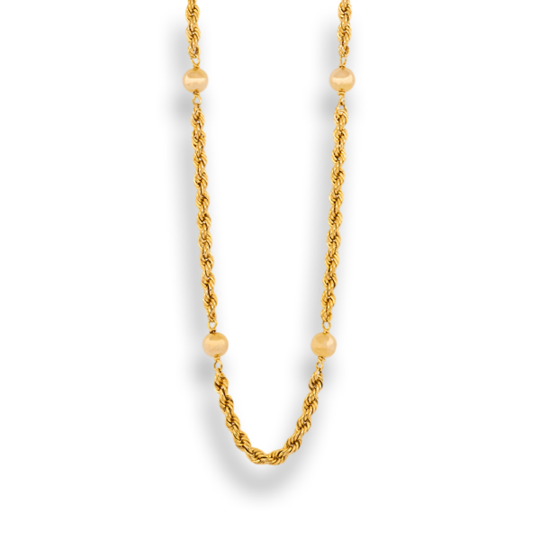 Portuguese 19k Gold Station Necklace