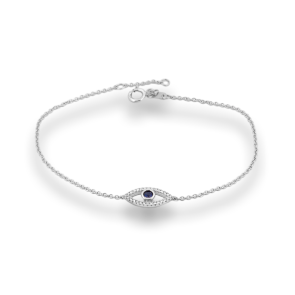 Evil Eye Sapphire & Diamond Bracelet