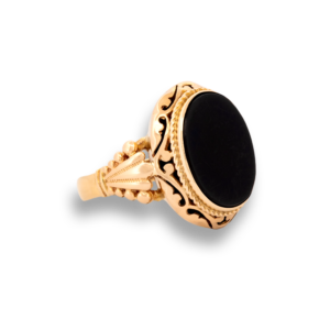 Vintage Ornate Onyx Ring