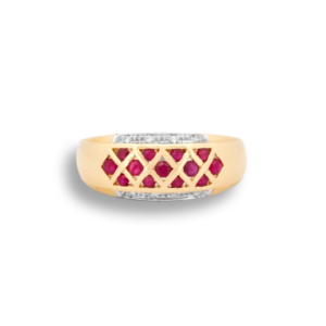 Ruby & Diamond Lattice Ring