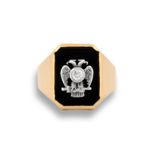 Diamond & Onyx Eagle Ring