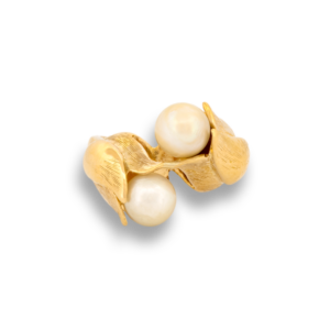 Vintage Tulip Pearl Ring