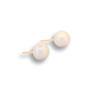 Classic Pearl Studs in 14k Gold