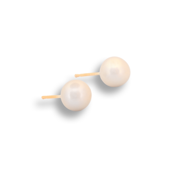 Classic Pearl Studs in 14k Gold