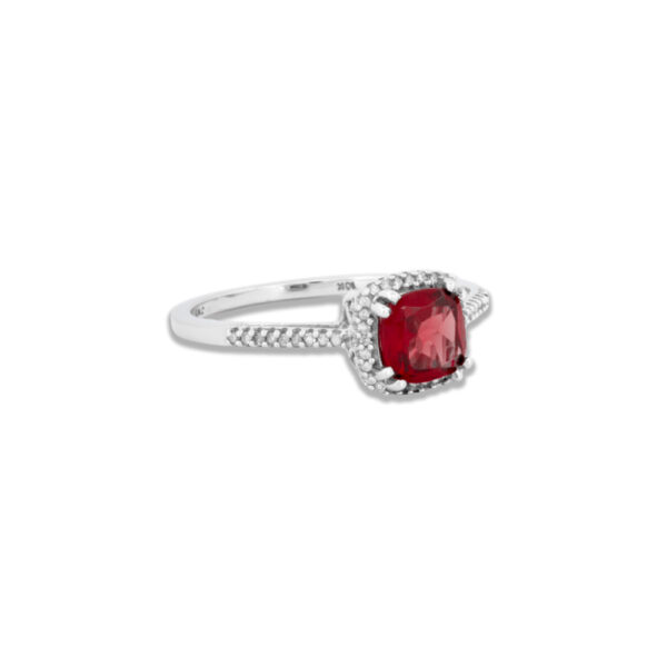 Garnet & Diamond Ring