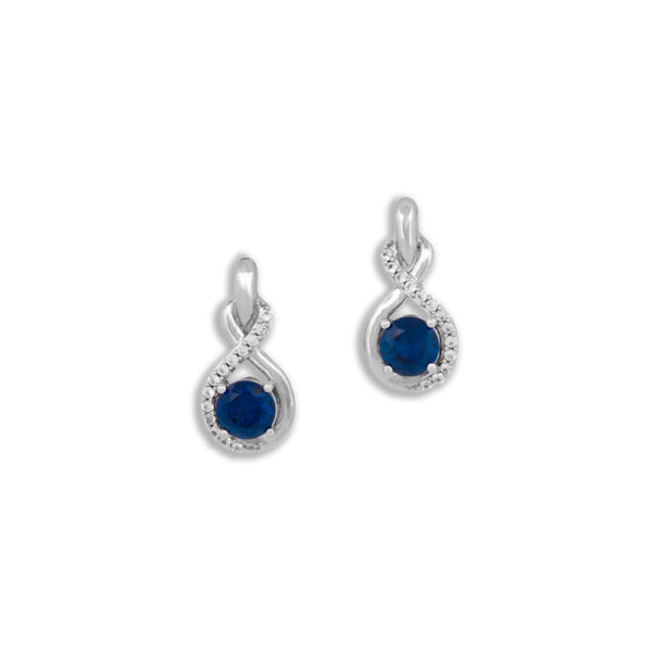 Sterling & Sapphire Studs