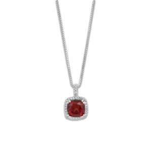 Garnet & Diamond Necklace