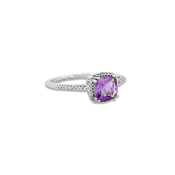 Amethyst & Diamond Ring