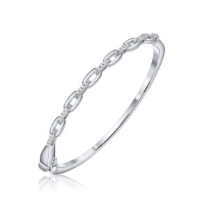 Sterling & Cubic Zirconia Bangle