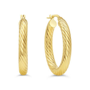 10k Gold Twisted Hoops