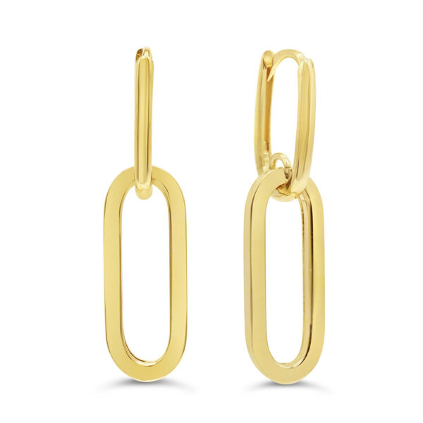 10k Gold Paperclip Earrings