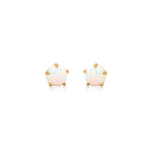 Gold & Opal Stud Earrings