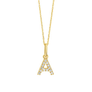 Diamond Initial Necklace