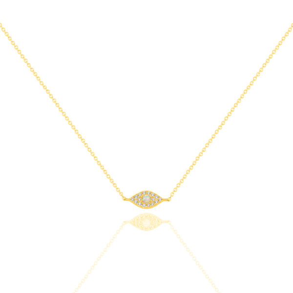 Gold Vermeil Evil Eye Necklace