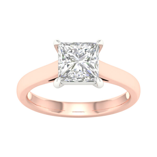 Princess Cut Diamond Solitaire Engagement Ring