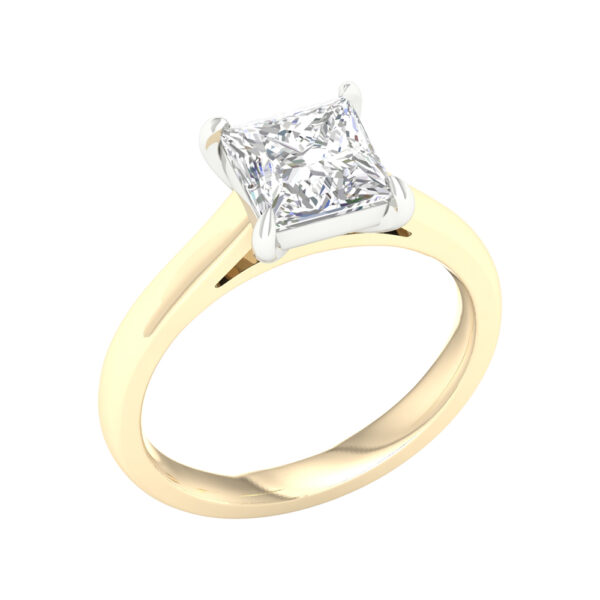 Princess Cut Diamond Solitaire Engagement Ring